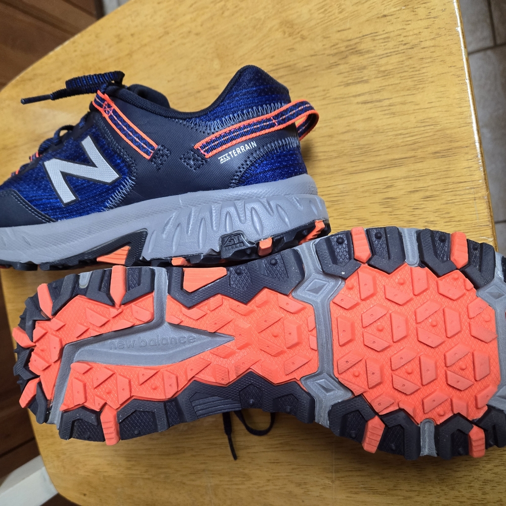 New Balance Mens Blue and Orange AllTerrain Trail Shoes